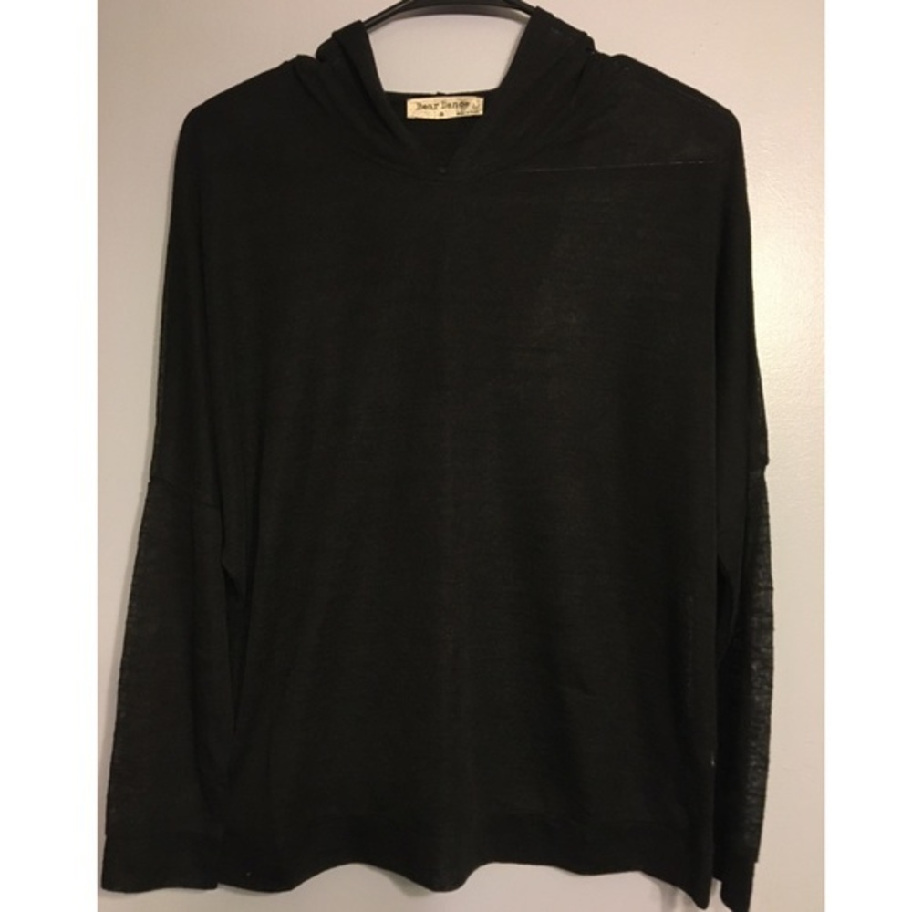 Bear Dance‎ black hoodie blouse small New